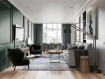 绿城·柳岸晓风现代风格68平米一居室装修效果图案例