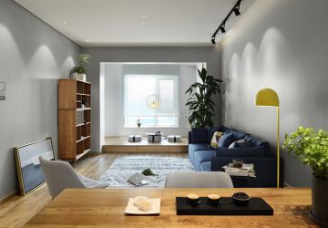 保利和光尘樾106平米现代三居室装修案例