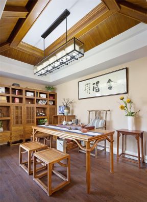中式別墅家裝設計 中式別墅裝飾效果圖 中式茶室裝修效果圖