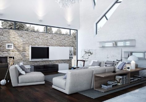 碧桂园·天樾北欧风格100平米二居室装修效果图案例