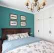 美式风格家装卧室床头背景墙设计效果图