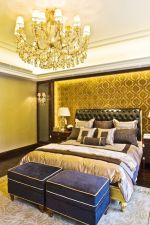 新古典风格卧室床头背景墙装饰设计图