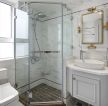 简欧风格新房装修卫生间淋浴房隔断设计图
