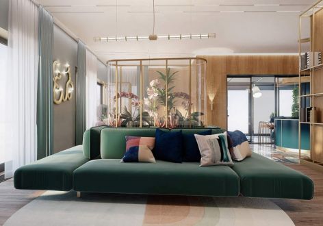 蠡湖香樟园现代风格130平米三居室装修案例
