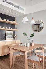 北欧风格餐厅木质餐桌装修设计图片