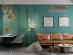 灵智东门鑫都美式风格40平米一居室装修效果图案例