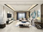华元小区新中式风格132平米三居室装修案例