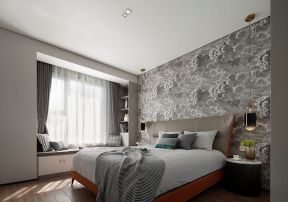 110平方新房卧室床头背景墙装修效果图