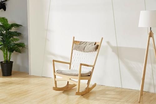 木质+藤编摇椅
