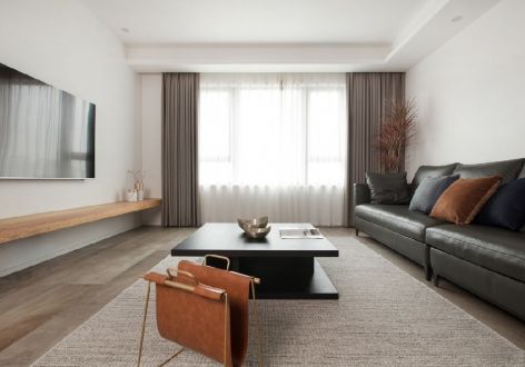 华园华庭130平三居室现代简约风格装修案例