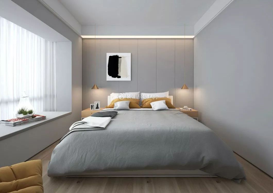 现代简约风格大户型卧室装修设计图