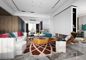 轻奢客厅装修效果图  轻奢客厅设计 客厅沙发装修效果图