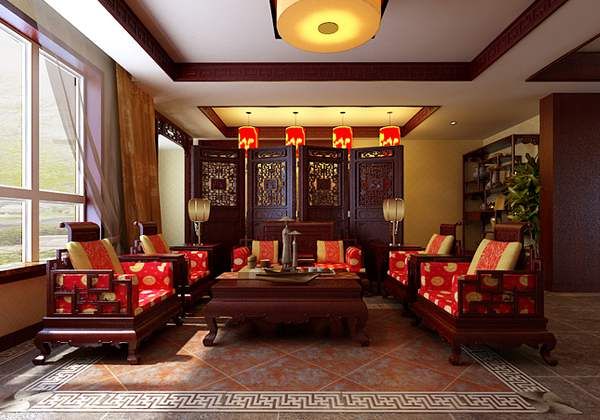中式婚房客厅布置