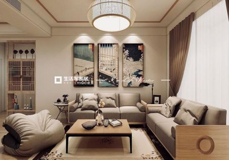 天泰奥园日式风格130平米三居室装修案例