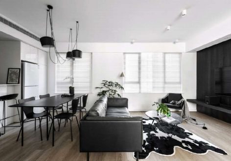 华润·悦府现代风格97平米二居室装修效果图案例
