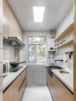 65平米两室一厅厨房置物架装修设计效果图