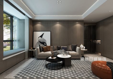 东七佳苑现代简约风格124平米三居室装修案例