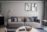 黑白灰现代风格客厅沙发背景墙装修图
