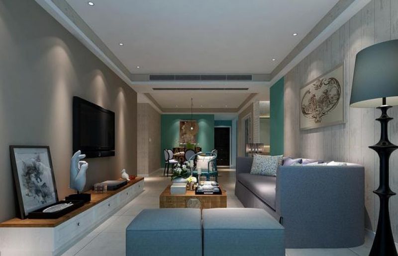 紫金长安现代风格117平米三居室装修案例