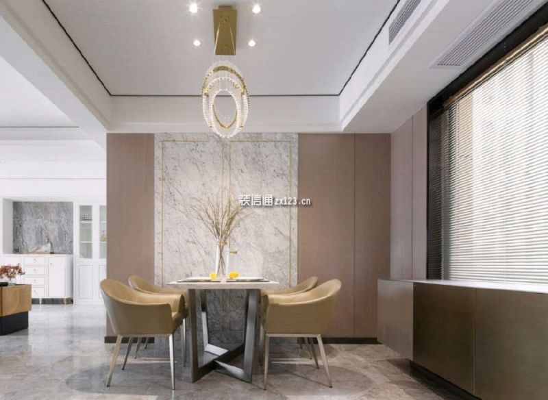 华润中央公园现代风格125平米三居室装修效果图案例