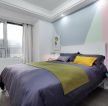 北欧风格样板间卧室床头背景墙设计图片