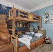 北欧风格样板间儿童房高低床装修图片
