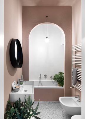 北欧卫生间设计 卫生间粉色装修效果图