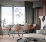 富力华庭现代风格100平米二居室装修效果图案例