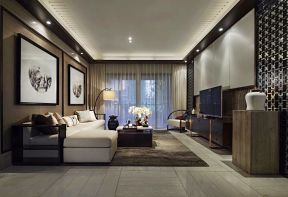 100平米中式房屋客厅装修效果图欣赏