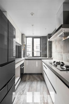 100平米房屋厨房白色橱柜装修效果图大全