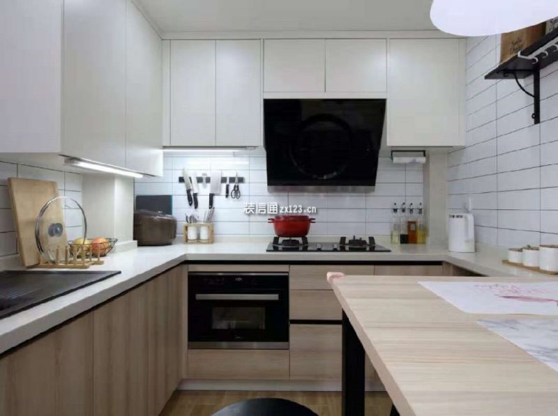 鹭岛国际二期极简风格67平米二居室装修效果图案例