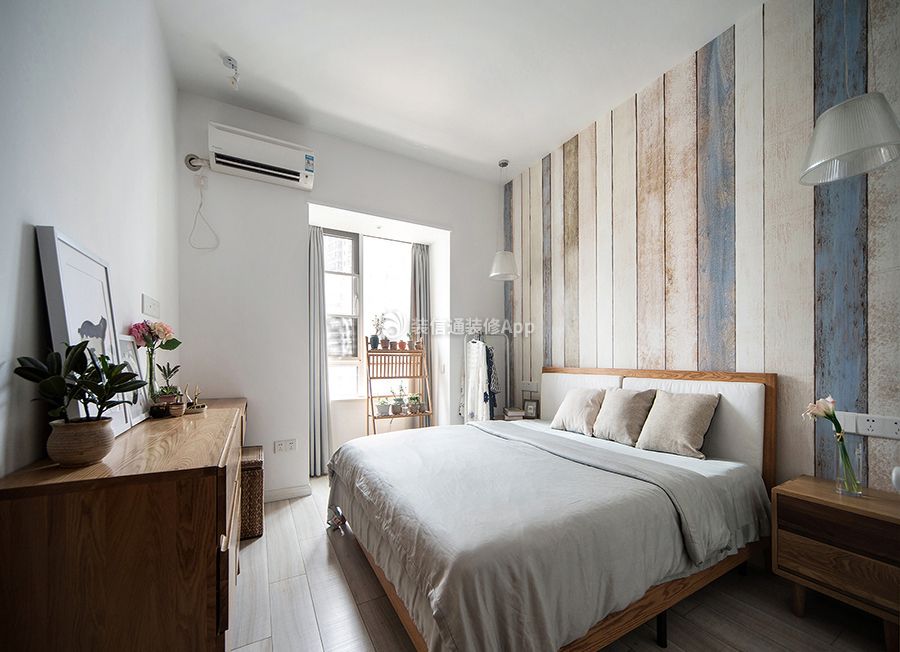 100平米房屋卧室床头墙装修效果图片