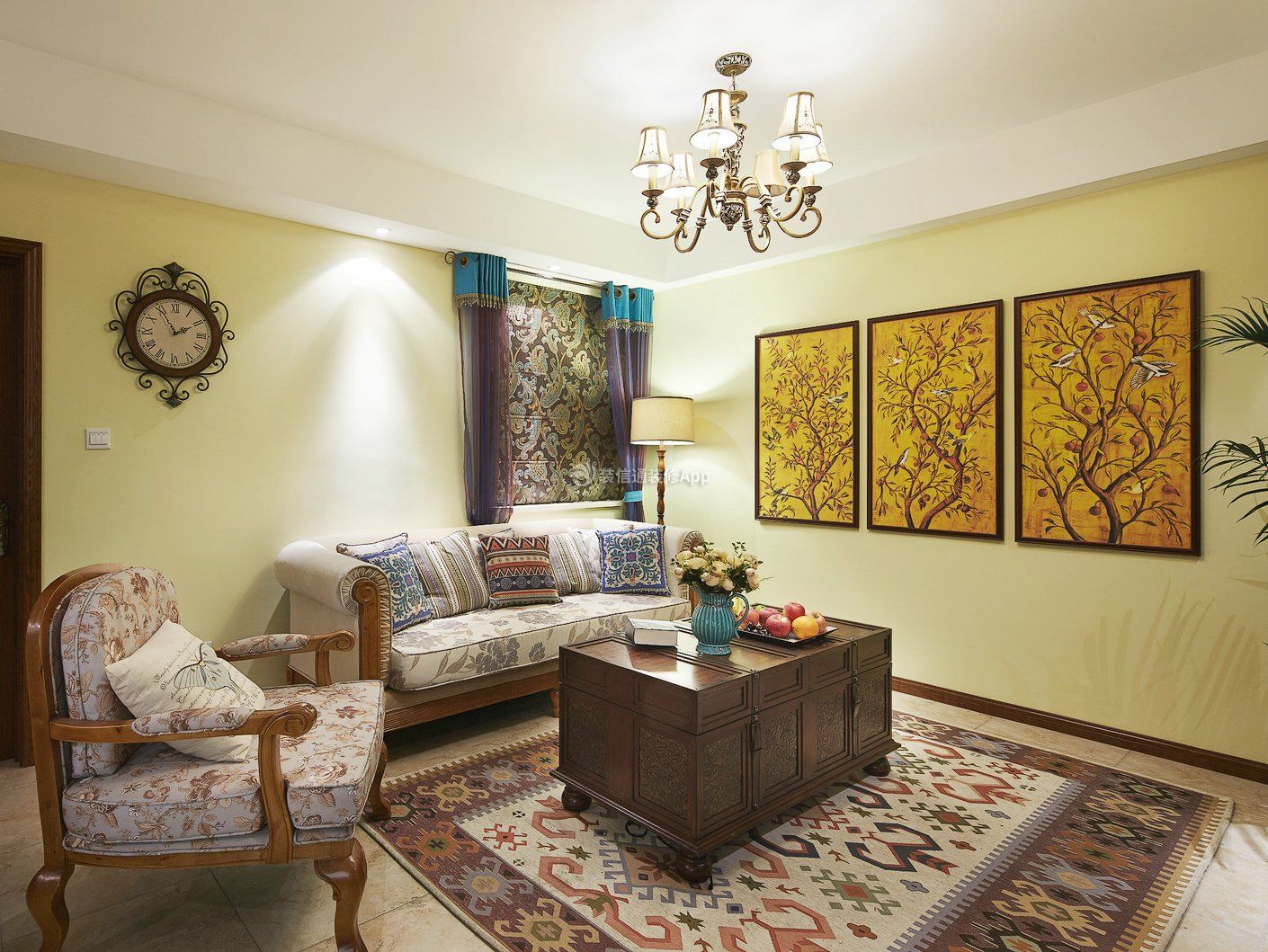东南亚风格家庭客厅装修设计效果图
