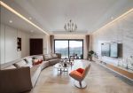 170平现代家庭客厅沙发装修设计图