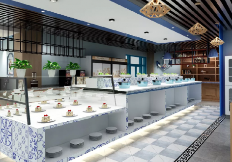 自助海鲜烤肉店东南亚风格276平米装修效果图案例