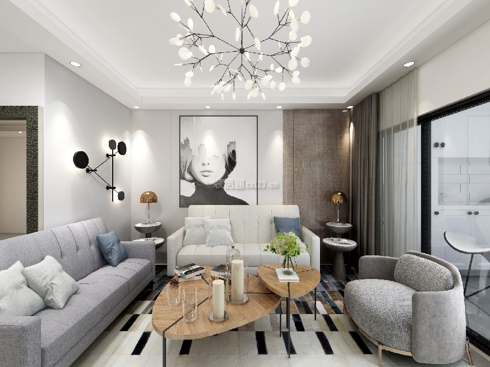 客厅地毯与沙发搭配图片 客厅壁灯效果图设计