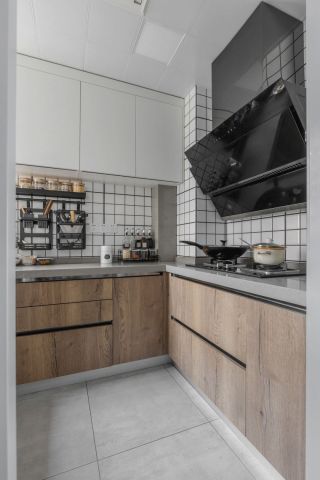 現代北歐風格廚房背景墻磚裝修圖片