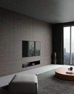 绣津小区120平米高级灰现代极简三居室装修案例