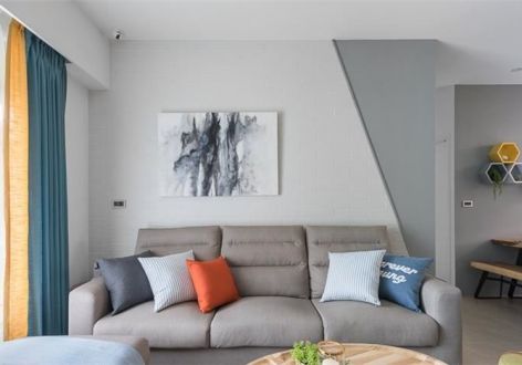 碧桂园·印象花溪极简风格106平米三居室装修效果图案例