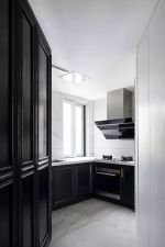 130平米欧式厨房黑色橱柜装修效果图
