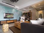 中骏雍景湾新中式风格110平米三室两厅装修案例