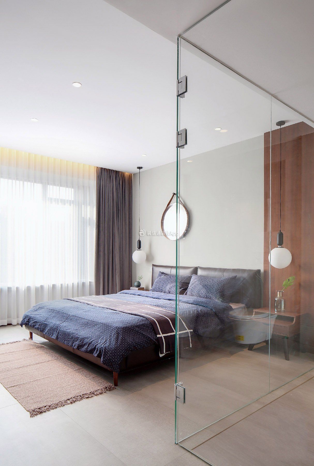 成都现代别墅卧室装潢设计效果图片
