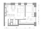 首创漫香郡59㎡一居室小公寓设计案例
