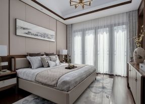 中式别墅卧室效果图 中式卧室装饰效果图