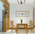 首开国风琅樾124㎡原木现代简约三居室装修案例