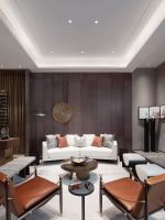 上海现代简约别墅会客厅装修设计图
