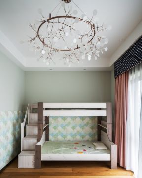 儿童房高低床装修效果图 别墅儿童房装修效果图