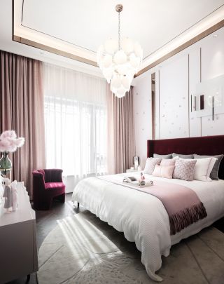 上海高档别墅卧室装潢设计效果图片