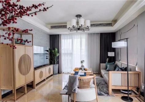 中达·开元首府130新中式风格三居室装修案例