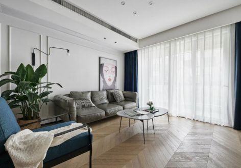 咸阳164平米现代北欧风格装修案例 咸阳四居室现代设计